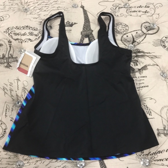 Reebok Depth Defy Striped Tankini Top - Picture 5 of 7